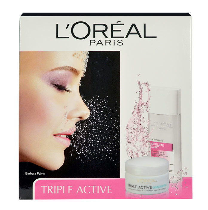 L´Oréal Paris Triple Active 50ml 50ml Triple Active Day Cream Normal Skin + 200ml Sublime Soft Micellar Water dieninis kremas Rinkinys