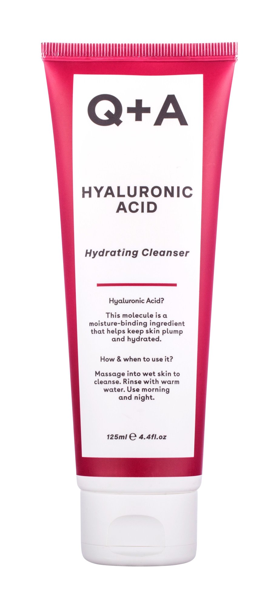 Q+A Hyaluronic Acid Hydrating Cleanser veido gelis