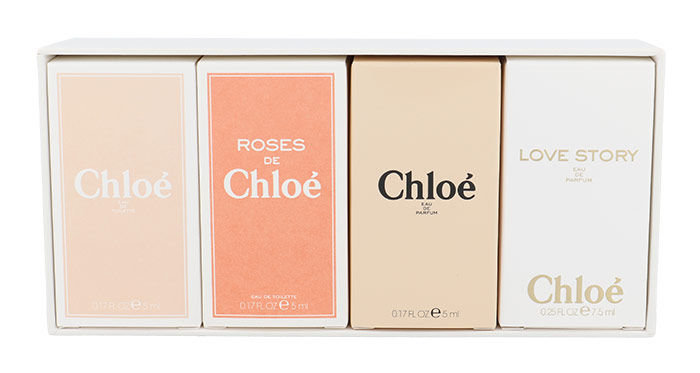 Chloe Mini Set 22,5ml Edp Chloé 5 ml + Edt Chloé (2015) 5 ml + Edt Roses de Chloé 5 ml + Edp Love Story 7,5 ml Kvepalai Moterims EDP Rinkinys