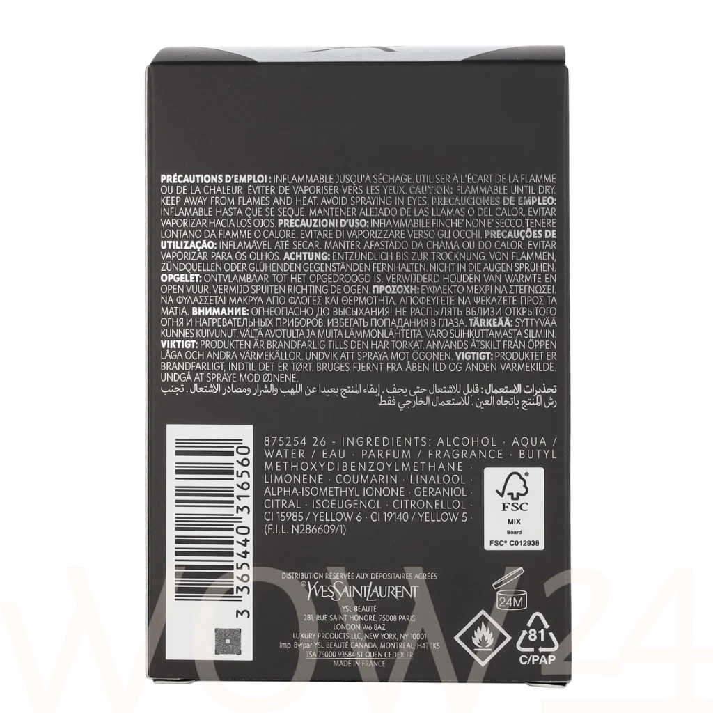 Yves Saint Laurent YSL L'Homme Edt Spray 100 ml kvepalai Vyrams EDT