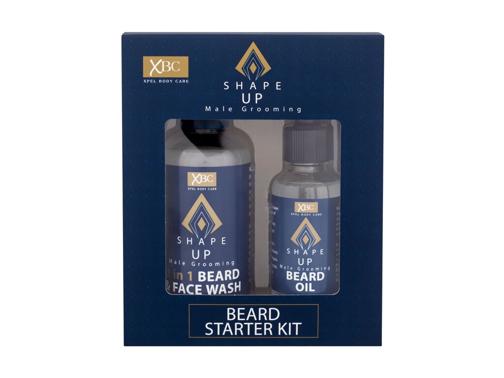 Xpel Shape Up Beard Starter Kit 100ml Shape Up 2in1 Beard & Face Wash 100 ml + Shape Up Beard Oil 30 ml veido gelis Rinkinys (Pažeista pakuotė)