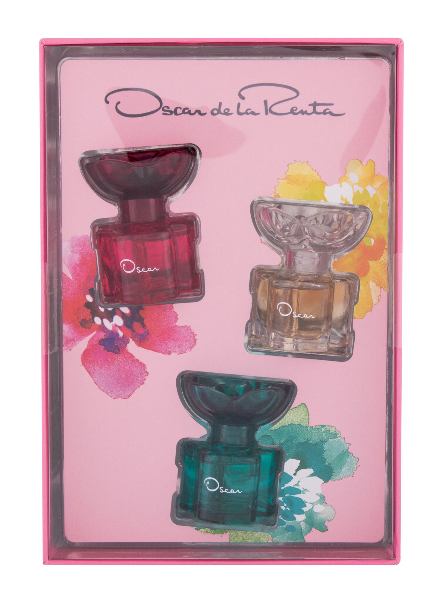 Oscar de la Renta Mini Set 7,5ml Edp Esprit D´Oscar 7,5 ml + Edt Jasmine 7,5 ml + Edt Rose 7,5 ml kvepalų mėginukas Moterims EDP Rinkinys (Pažeista pakuotė)