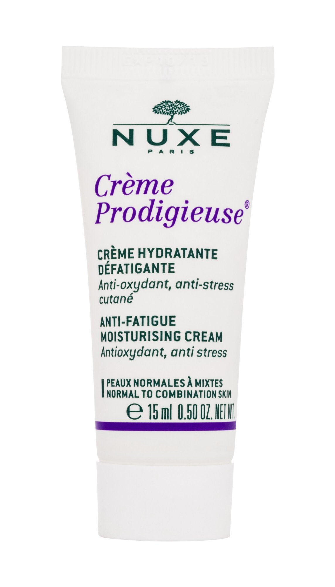 Nuxe Creme Prodigieuse Anti-Fatigue Moisturising Cream 15ml dieninis kremas Testeris