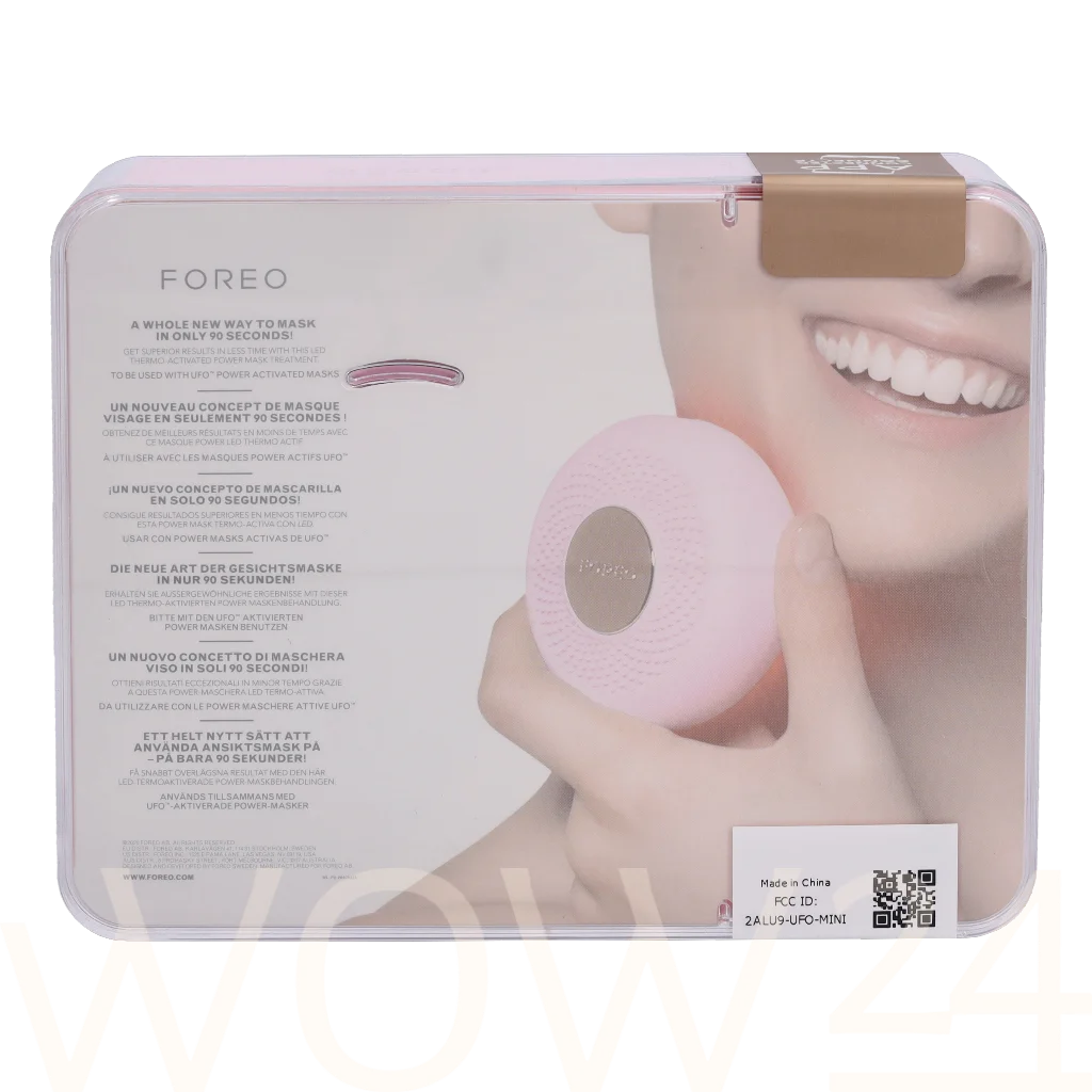 Foreo Foreo Ufo 2 Mini Power Mask & Light Therapy - Pearl Pink 1 piece veido valymo prietaisas