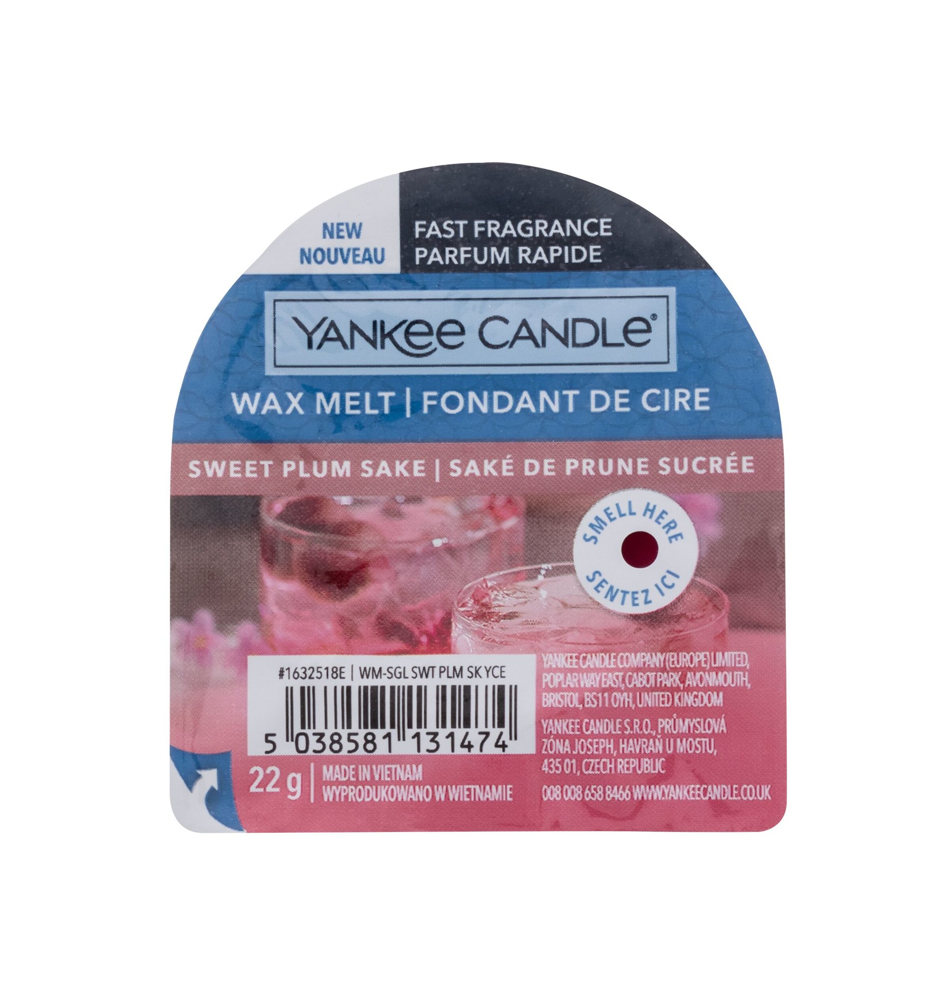 Yankee Candle Sweet Plum Sake 22g Kvepalai Unisex Kvapusis vaškas