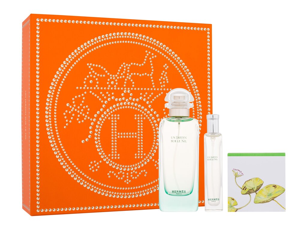 Hermes Un Jardin Sur Le Nil Eau De Toilette 100 ml Edt 100 ml + Edt 15 ml + Perfumed Soap 50 g Damaged box Set