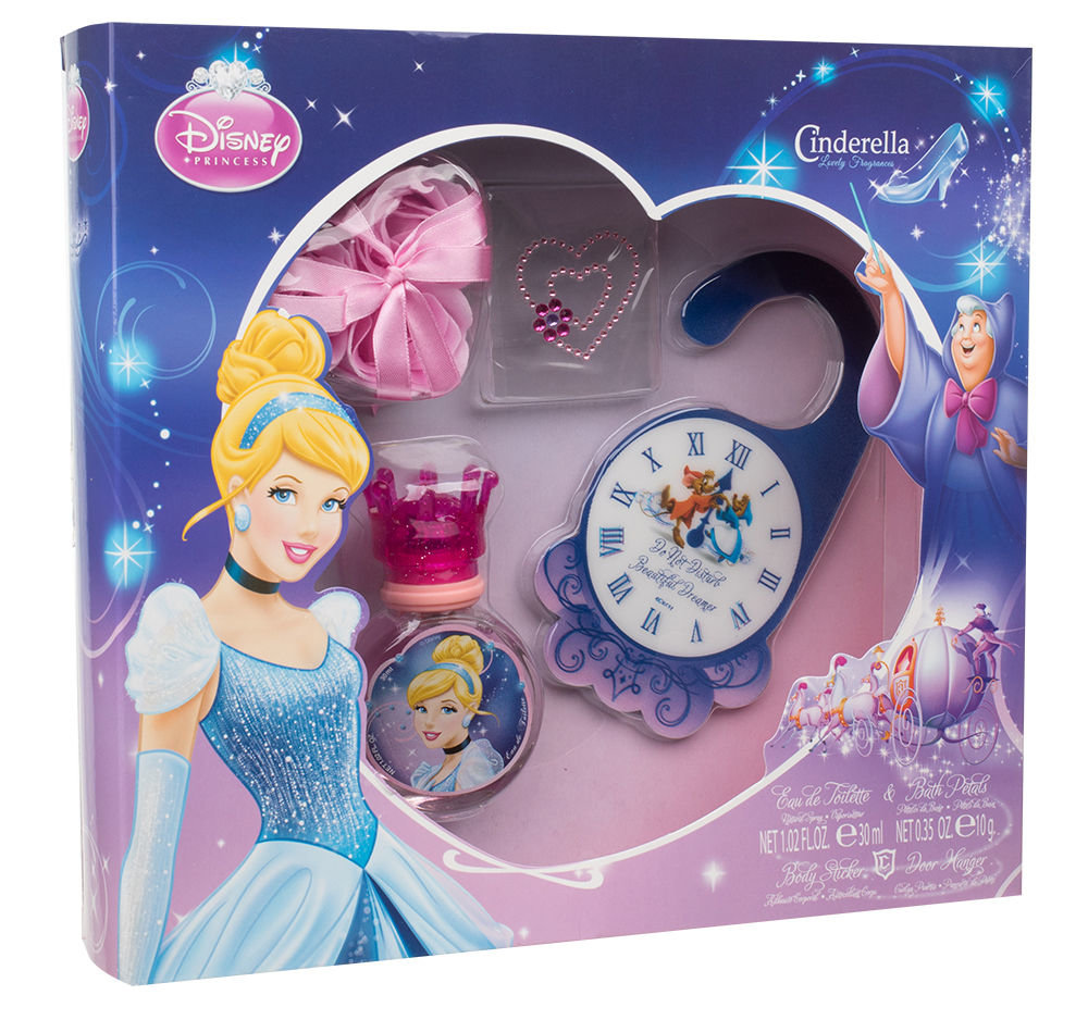 Disney Princess Cinderella 30ml EDT 30 ml + petals for bath + room tag + body sticker Kvepalai Vaikams EDT Rinkinys