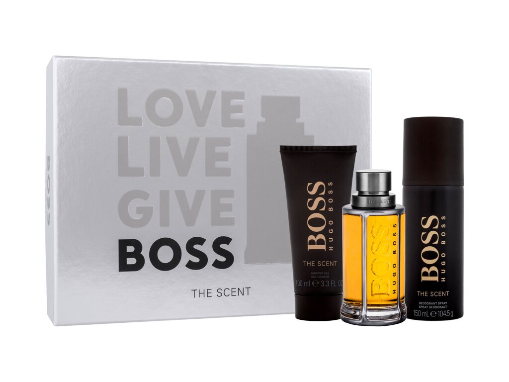 Hugo Boss Boss The Scent 100ml Edt 100 ml + Deodorant 150 ml + Shower Gel 100 ml Kvepalai Vyrams EDT Rinkinys