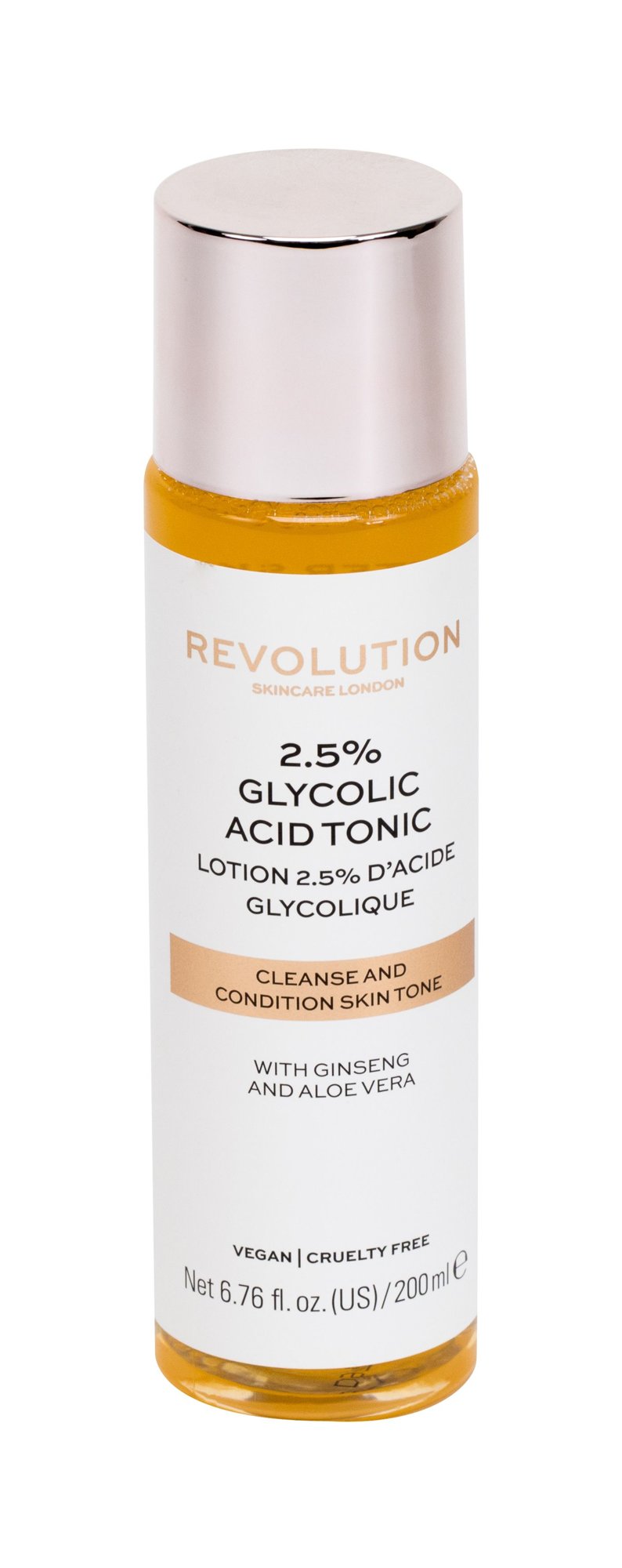 Makeup Revolution London Skincare 2,5% Glycolic Acid Tonic veido losjonas