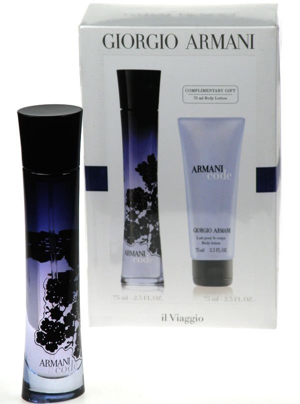 Giorgio Armani Code Eau De Parfum 75 ml Edp 75ml + 75ml Body lotion Damaged box Set