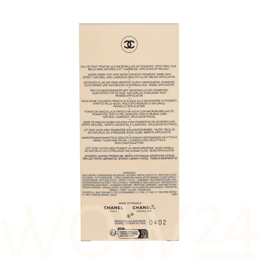 Chanel Chanel Les Beiges Water-Fresh Tint 30 ml makiažo pagrindas