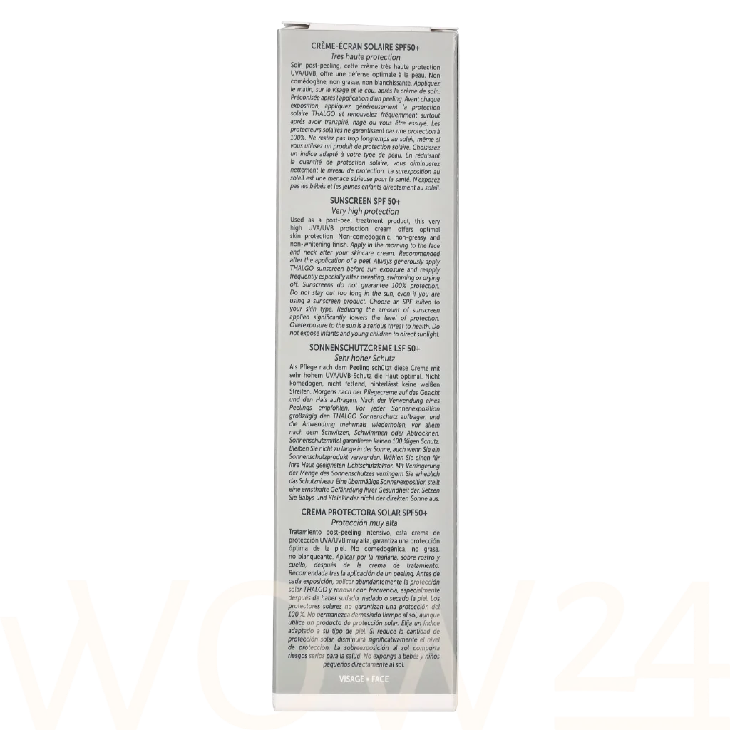 Thalgo Thalgo Post-Peeling Marine Sunscreen SPF50+ 50 ml natūrali veido odos priežiūros priemonė