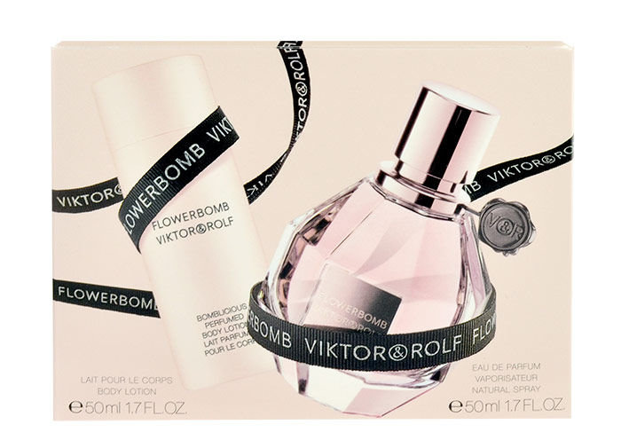 Viktor & Rolf Flowerbomb 50ml Edp 50ml + 50ml body lotion Kvepalai Moterims EDP Rinkinys (Pažeista pakuotė)