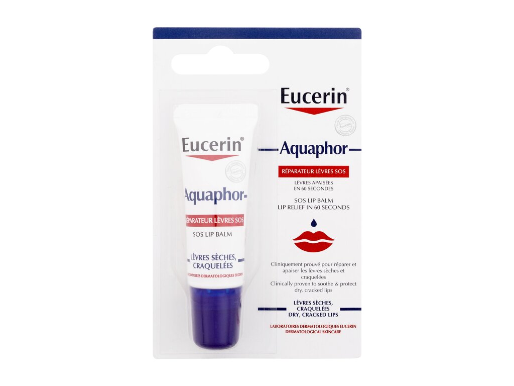 Eucerin Aquaphor SOS Lip Balm 10ml lūpų balzamas (Pažeista pakuotė)