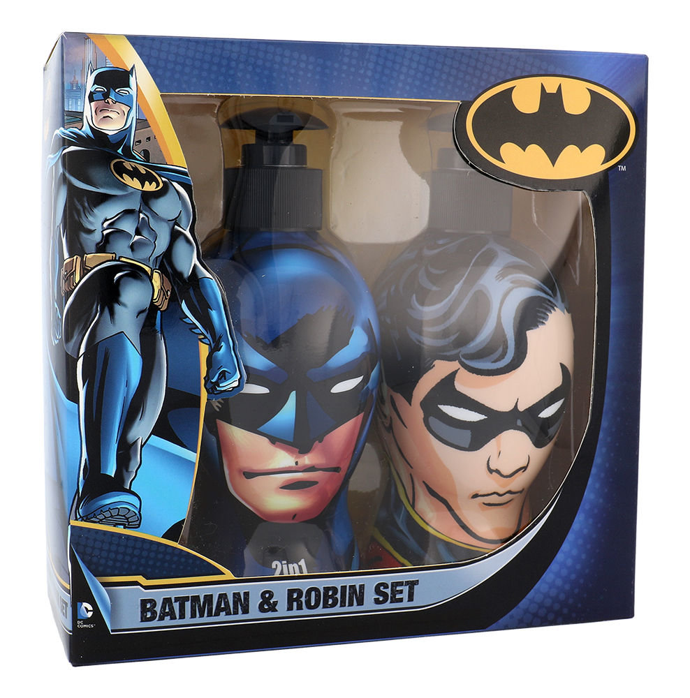 DC Comics Batman & Robin 300ml Shampoo & Conditioner 2v1 Batman 300 ml + Shower gel Robin 300 ml dušo želė Rinkinys