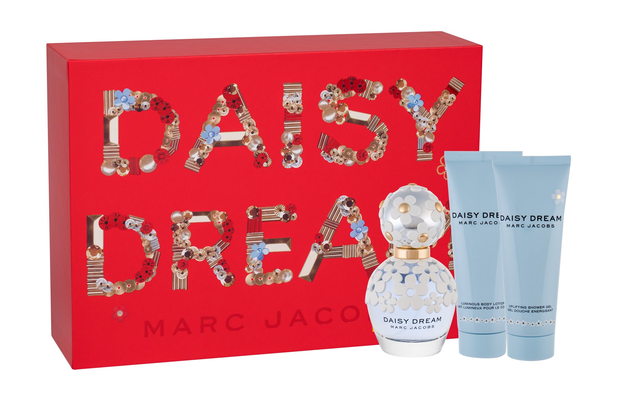 Marc Jacobs Daisy Dream 50ml Edt 50 ml + Body Lotion 75 ml + Shower Gel 75 ml kvepalai Moterims EDT Rinkinys (Pažeista pakuotė)