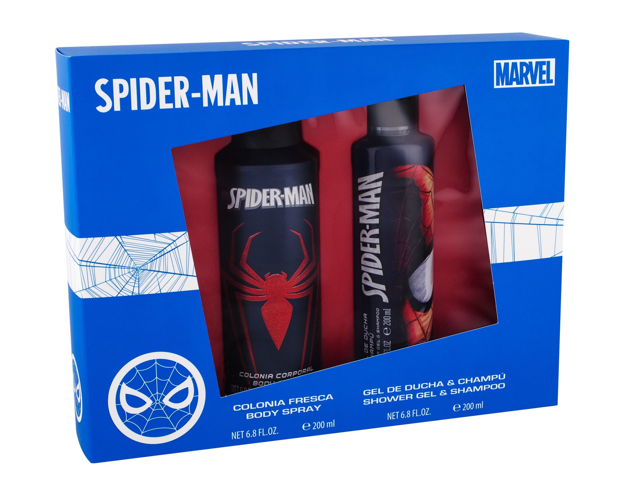 Marvel Spiderman 200ml Shower Gel 200 ml + Body Spray 200 ml dušo želė Rinkinys
