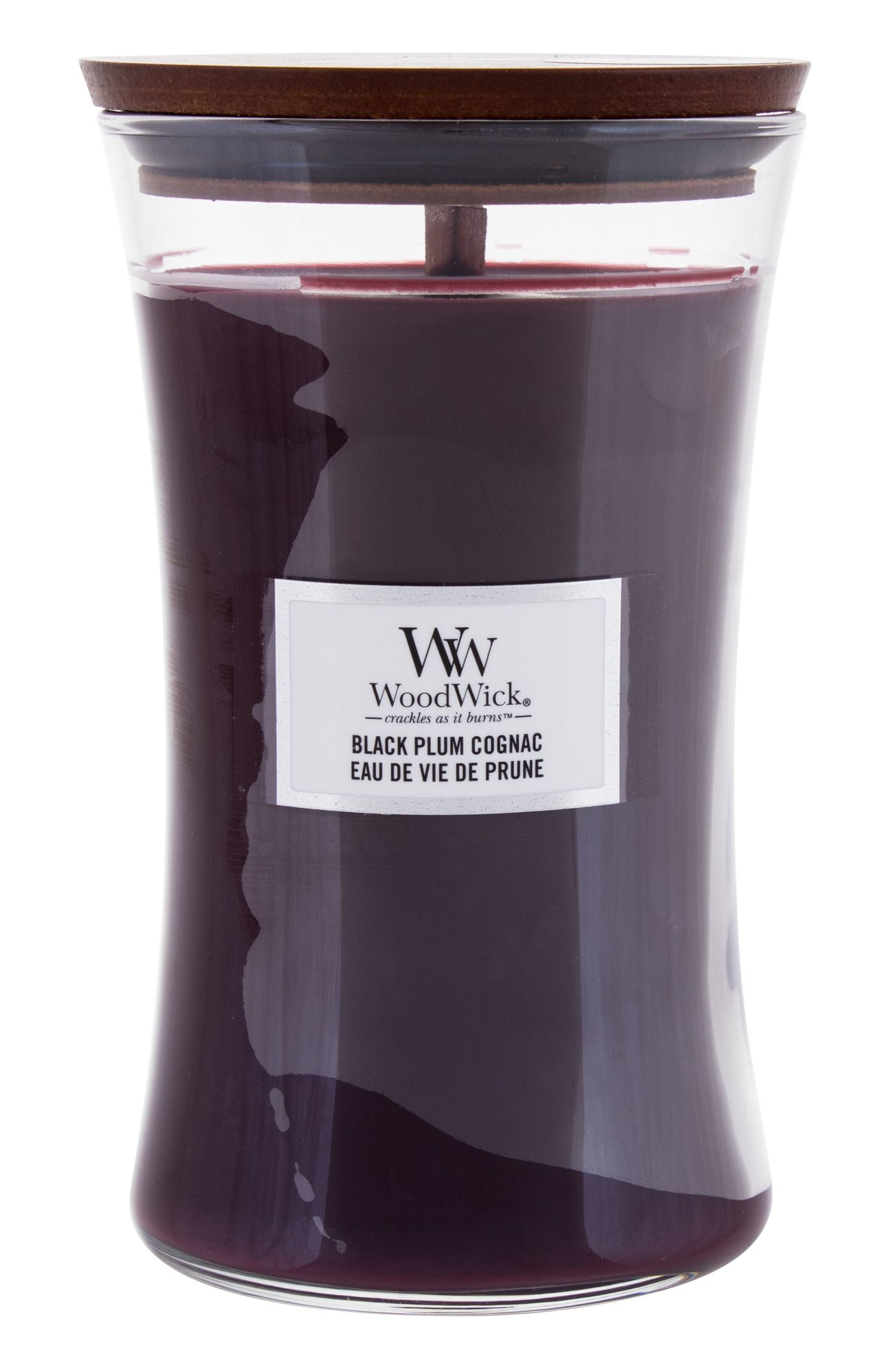 WoodWick Black Plum Cognac 610g Kvepalai Unisex Scented Candle
