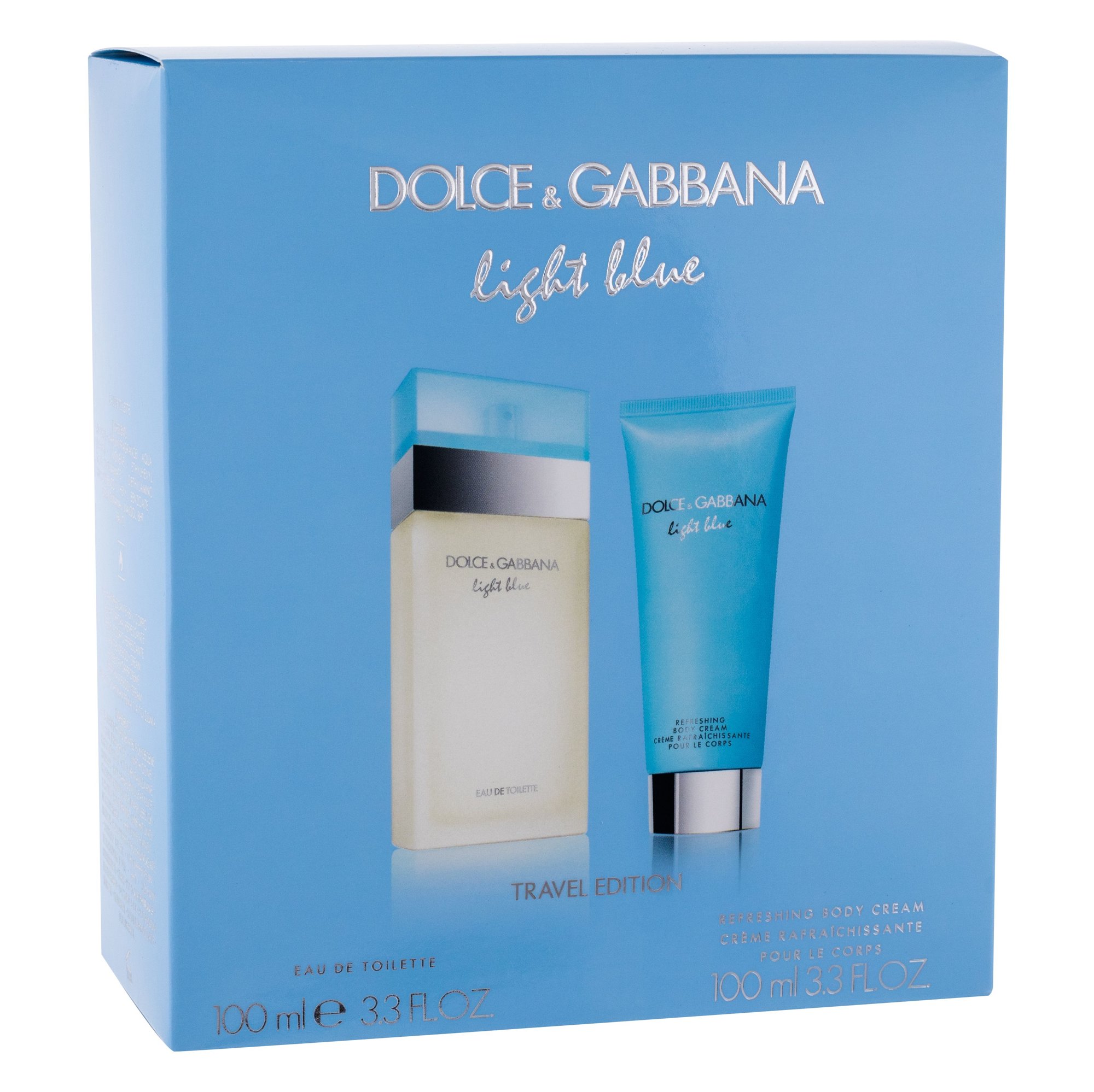 Dolce&Gabbana Light Blue 100ml Edt 100 ml + Body Cream 100 ml Kvepalai Moterims EDT Rinkinys (Pažeista pakuotė)