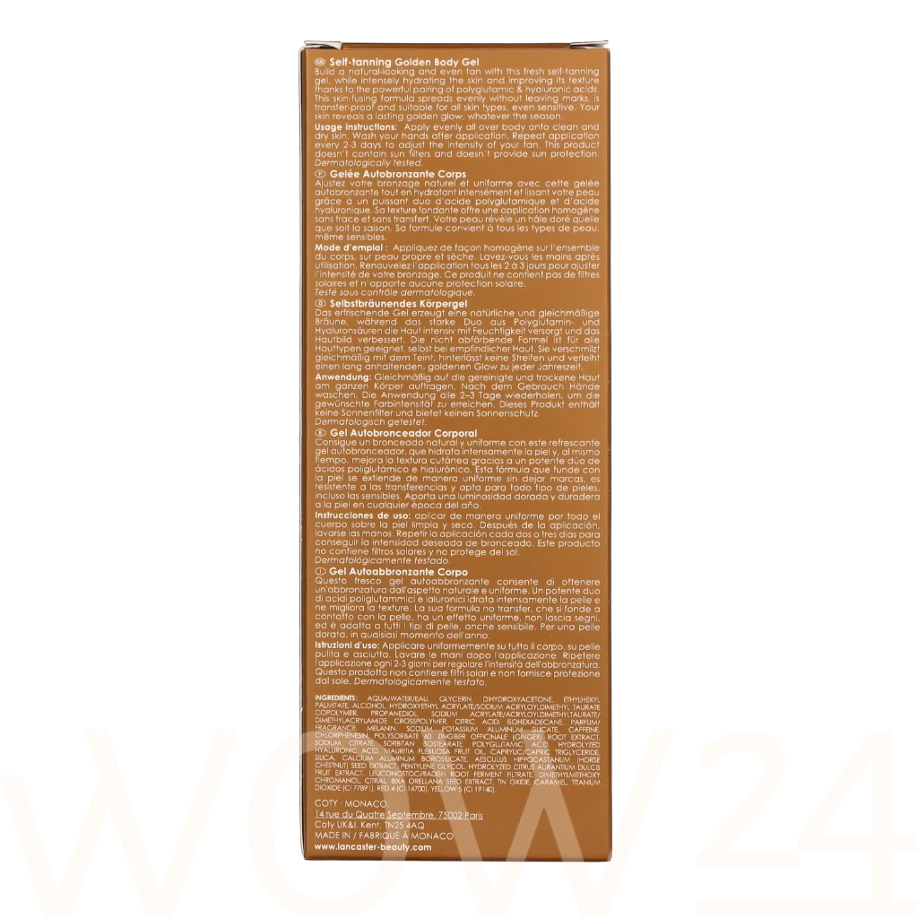 Lancaster Lancaster Self Tan Golden Body Gel 125 ml savaiminio įdegio kremas