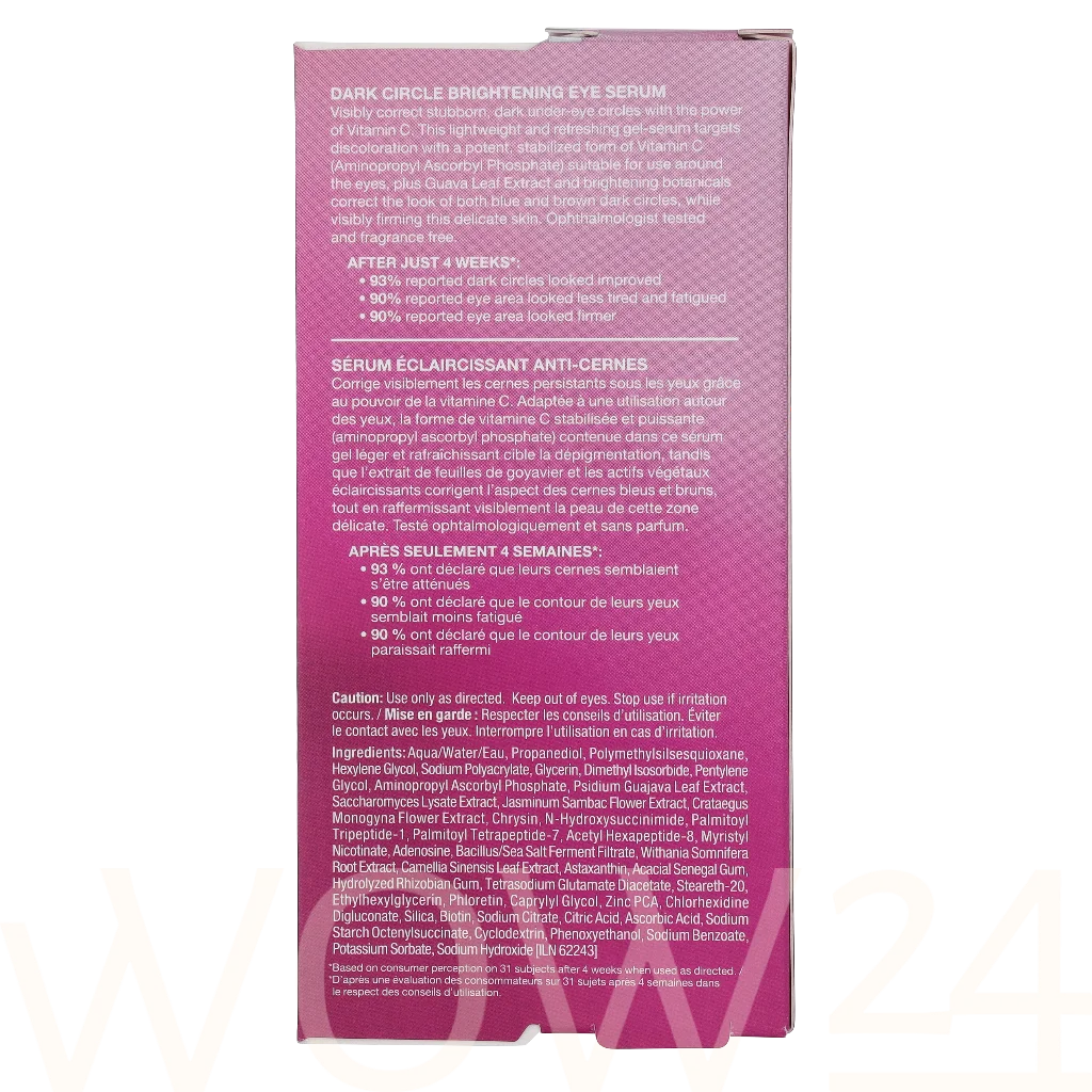 StriVectin Strivectin Super-C Dark Circle Brightening Eye Serum 15 ml natūrali veido odos priežiūros priemonė