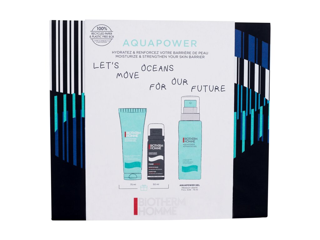Biotherm Homme Aquapower Advanced Gel Veido gelis 75 ml Set