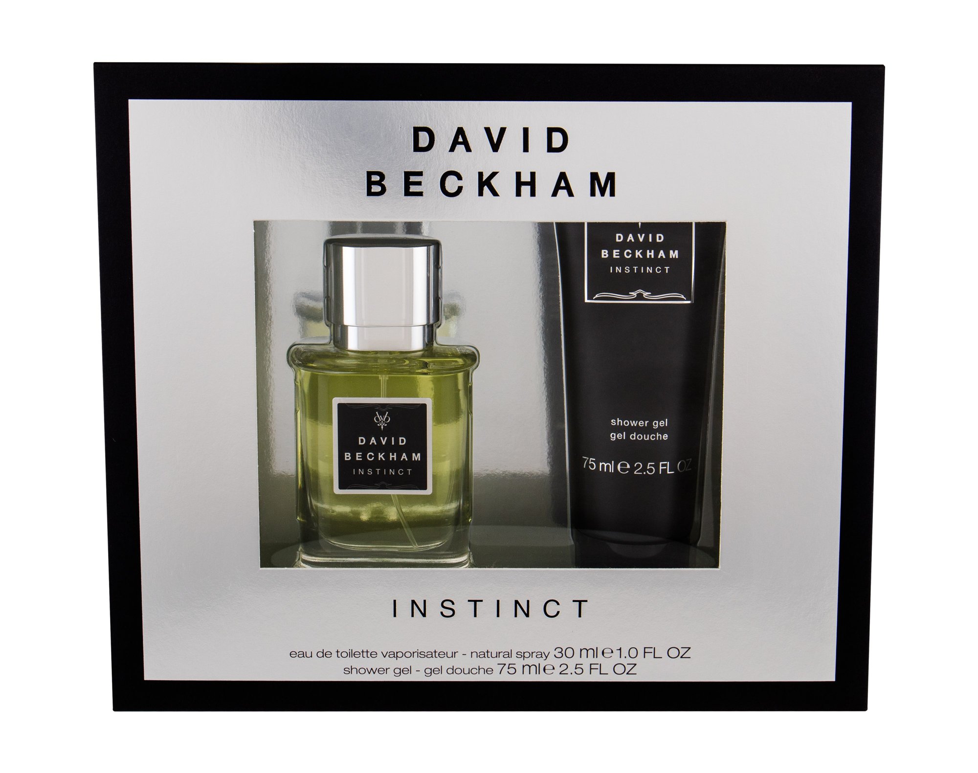 David Beckham Instinct 30ml Edt 30 ml + Shower Gel 75 ml Kvepalai Vyrams EDT Rinkinys (Pažeista pakuotė)