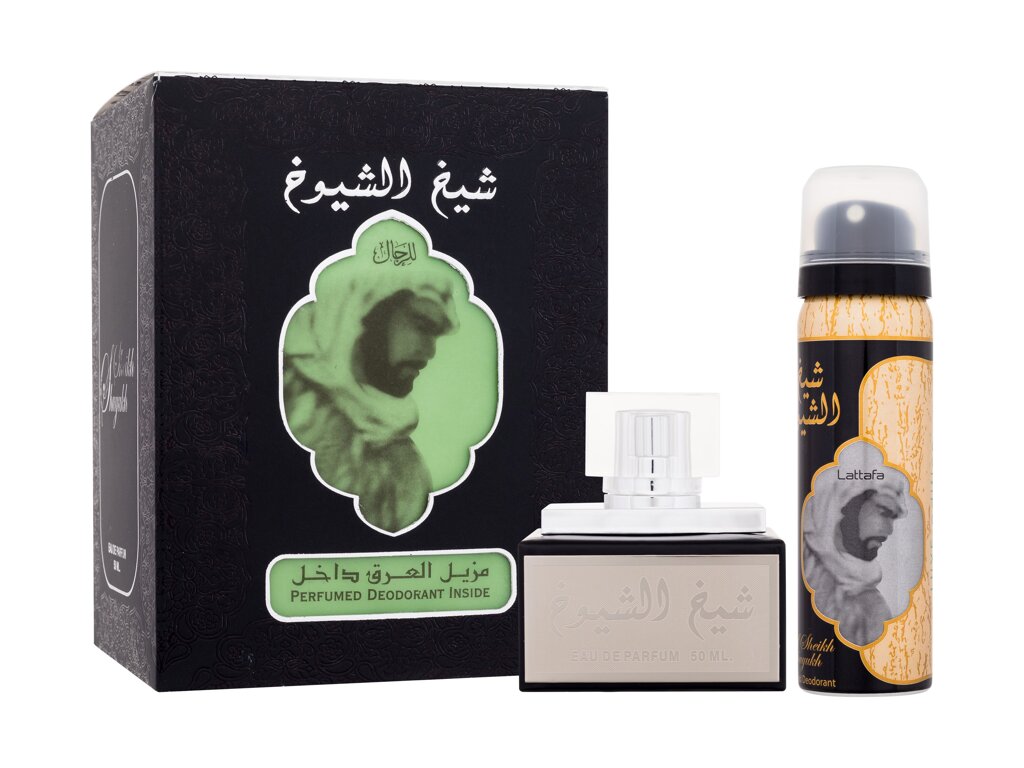 Lattafa perfumes Sheikh Al Shuyukh Eau De Parfum 50 ml Edp 50 ml + Deodorant 75 ml Damaged box Set