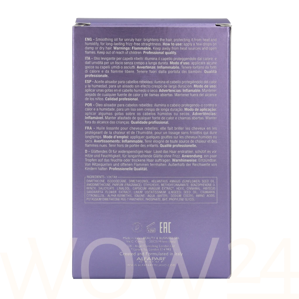 Alfaparf Alfaparf Semi Di Lino Smoothing Oil 100 ml plaukų aliejus
