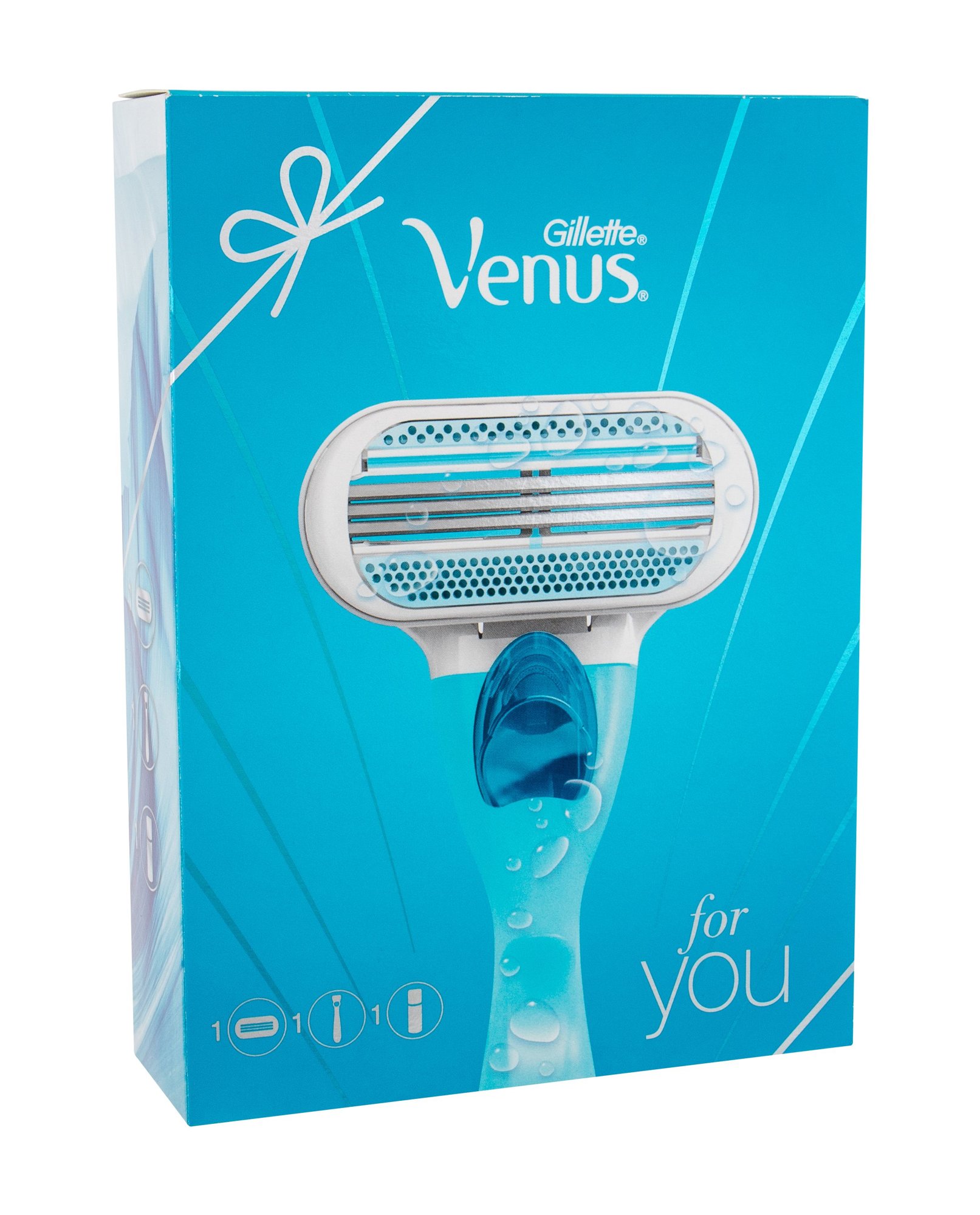 Gillette Venus 1vnt Shaver with Single Head 1 pc + Shaving Gel Satin Care Sensitive 75 ml skustuvas Rinkinys