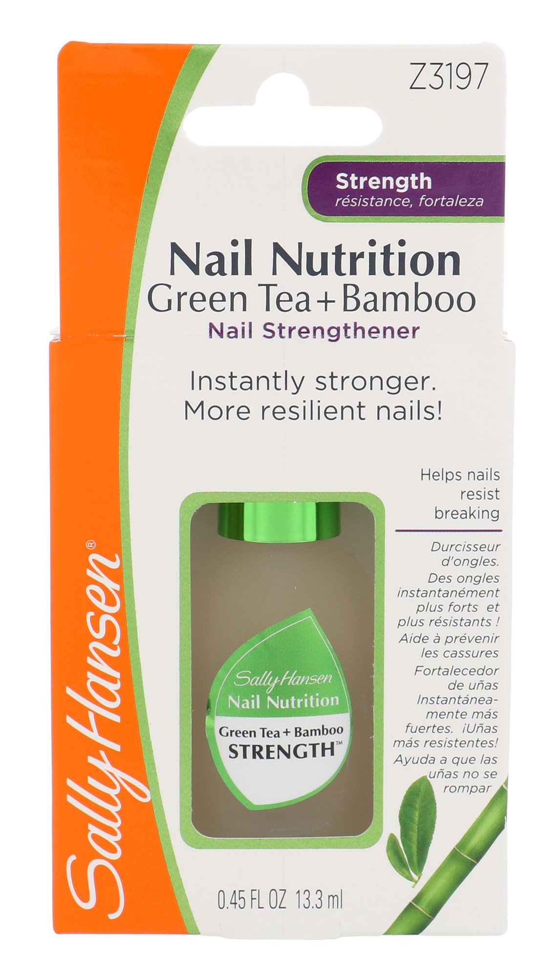 Sally Hansen Nail Nutrition Green Tea+Bamboo Nail Strengthener 13,3ml nagų lakas (Pažeista pakuotė)