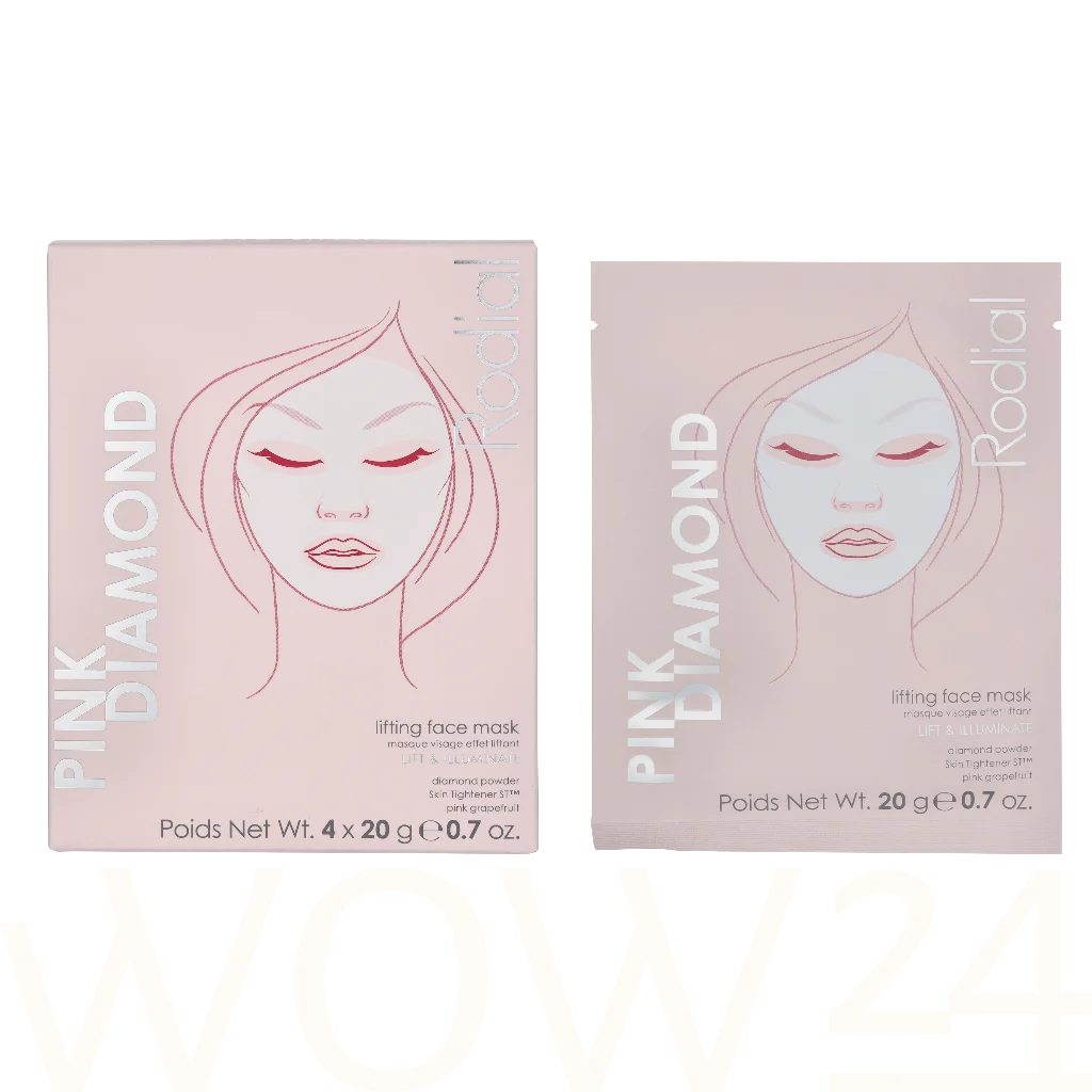 Rodial Rodial Pink Diamond Lifting Face Mask 80 g natūrali veido odos priežiūros priemonė