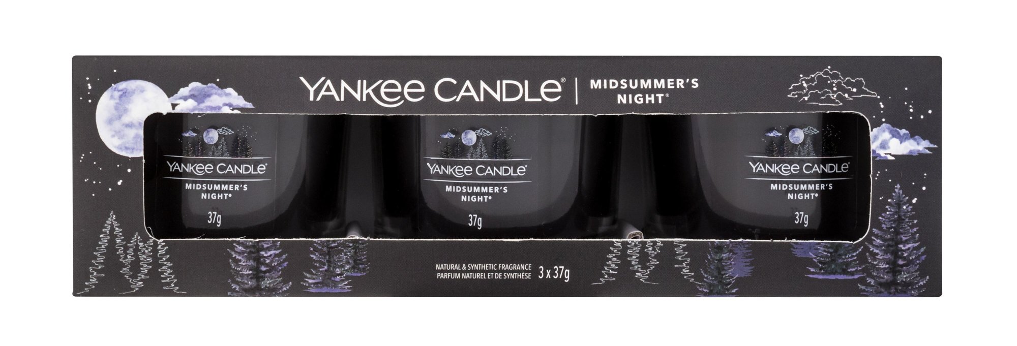 Yankee Candle Midsummer´s Night 37g Scented Candle 3 x 37 g Kvepalai Unisex Scented Candle Rinkinys