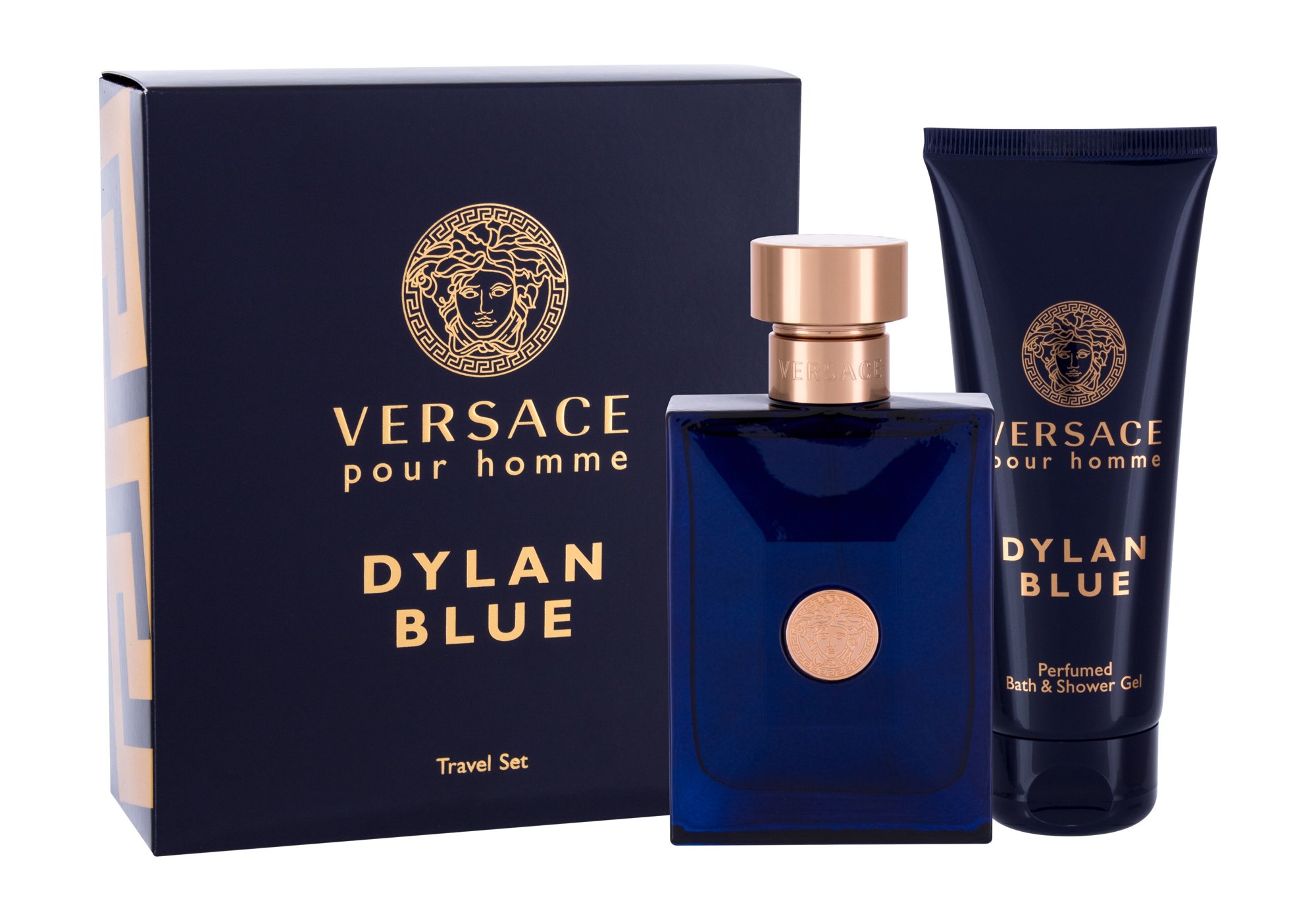 Versace Pour Homme Dylan Blue 100ml Edt 100 ml + Shower Gel 100 ml Kvepalai Vyrams EDT Rinkinys (Pažeista pakuotė)