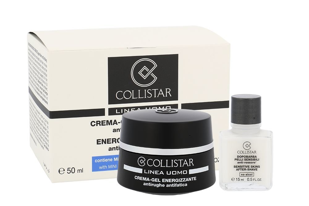 Collistar Men Energizing Cream-Gel 50ml 50 ml Men Energizing Cream-Gel + 15 ml After-Shave Balm Sensitive Skin dieninis kremas Rinkinys