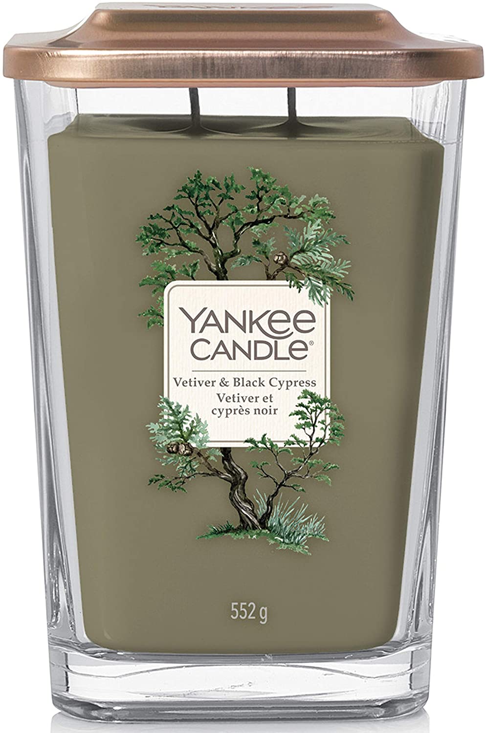 Yankee Candle  ELEVATION VERTIVER & BLACK CYPRESS kvepianti žvakė