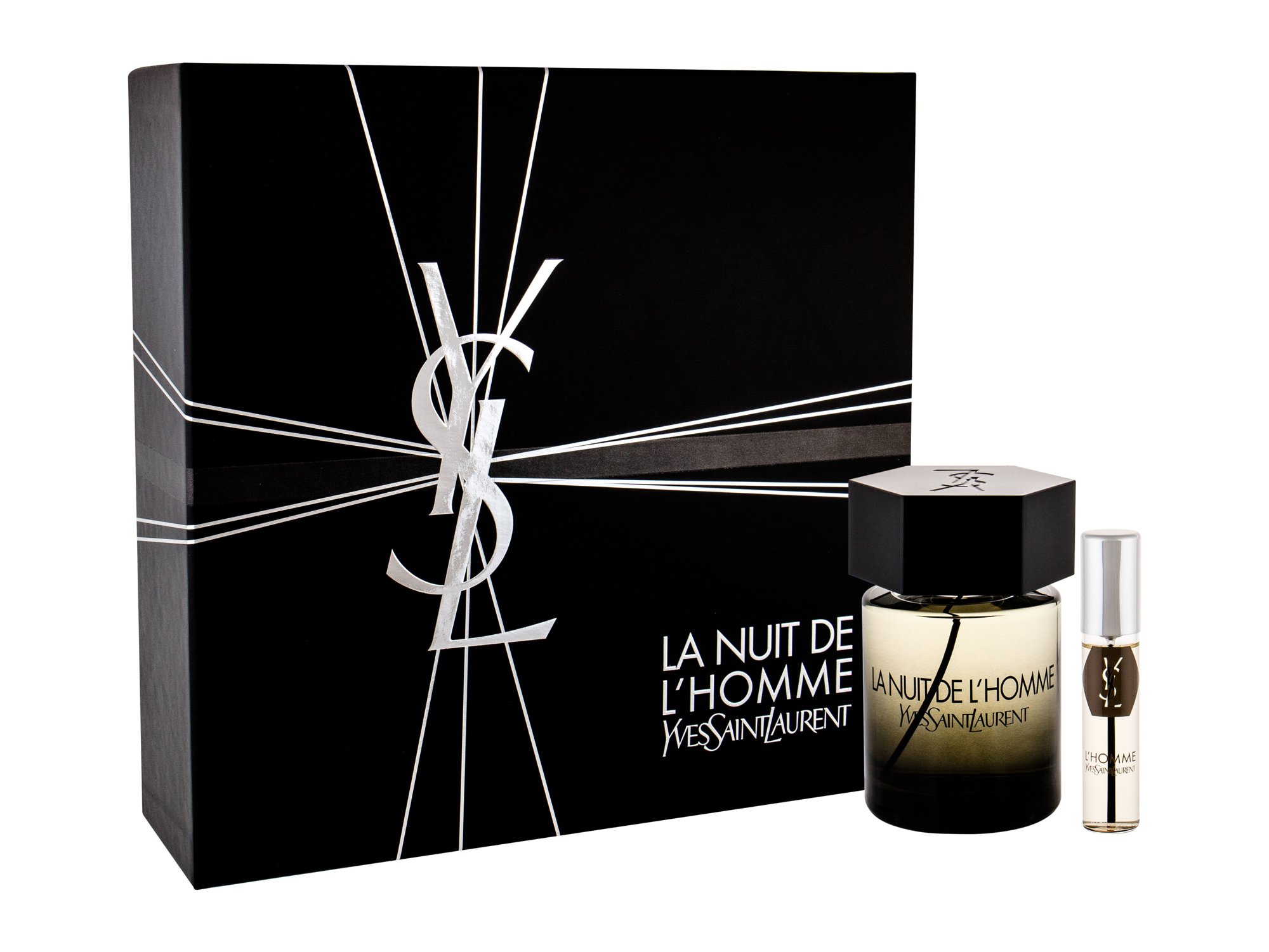 Yves Saint Laurent La Nuit De L´Homme 100ml Edt 100 ml + Edt 10 ml Kvepalai Vyrams EDT Rinkinys (Pažeista pakuotė)