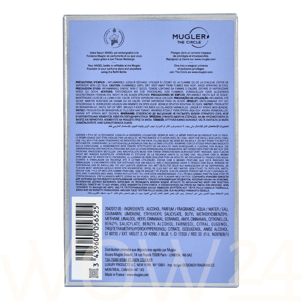 Thierry Mugler Thierry Mugler Angel Edp Spray Refillable 25 ml kvepalai Moterims EDP