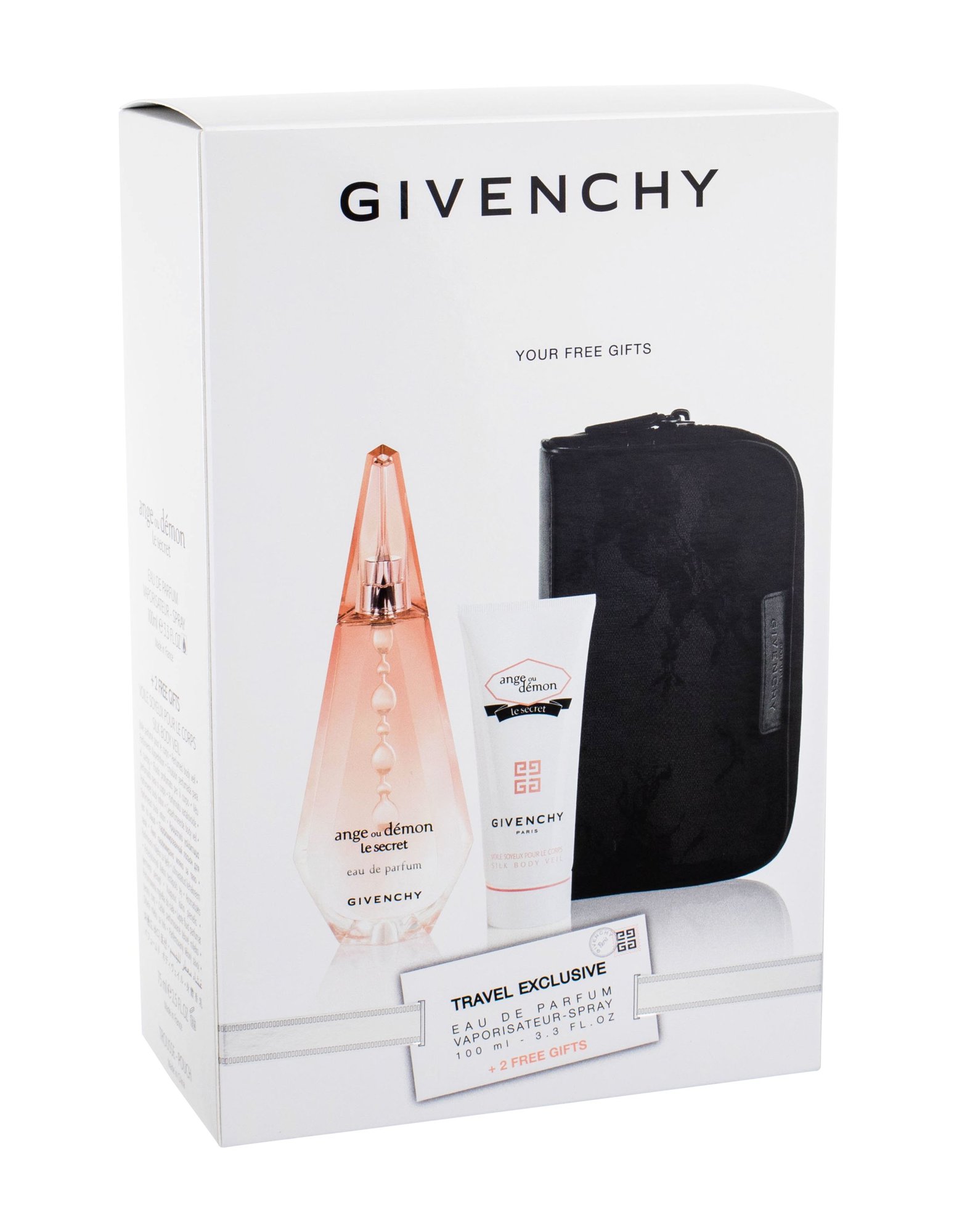 Givenchy Ange ou Demon Le Secret 2014 100ml Edp 100ml + 75ml Body Veil + Cosmetic Bag Kvepalai Moterims EDP Rinkinys