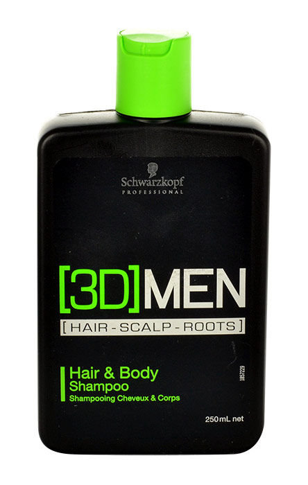 Schwarzkopf  3DMEN Hair & Body 250ml šampūnas (Pažeista pakuotė)