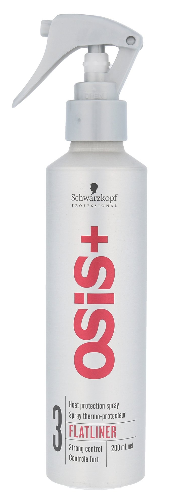 Schwarzkopf Osis+ Flatliner Heat Protection Spray Kar&scaron;tam plaukų modeliavimui 200 ml Damaged box