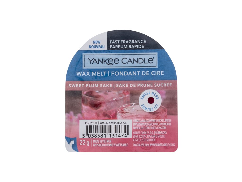 Yankee Candle Sweet Plum Sake 22g Kvepalai Unisex Kvapusis vaškas (Pažeista pakuotė)