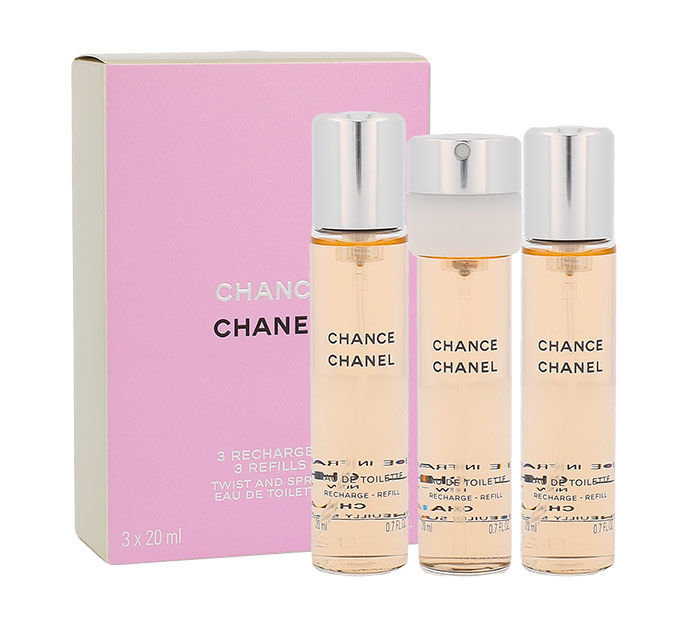 Chanel Chance 3x20ml Kvepalai Moterims EDT Refills (Pažeista pakuotė)