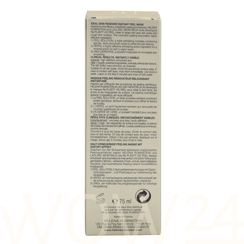 Helena Rubinstein HR Re-Plasty HD Peel Mask 75 ml natūrali veido odos priežiūros priemonė