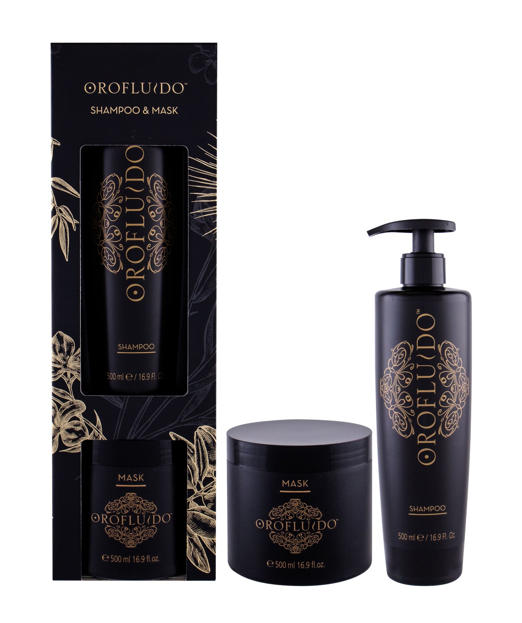 Orofluido Shampoo 500ml Shampoo 500 ml + Hair Mask 500 ml šampūnas Rinkinys