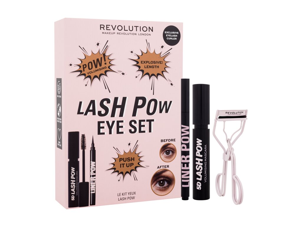 Makeup Revolution London Lash Pow Eye Set blakstienų tušas