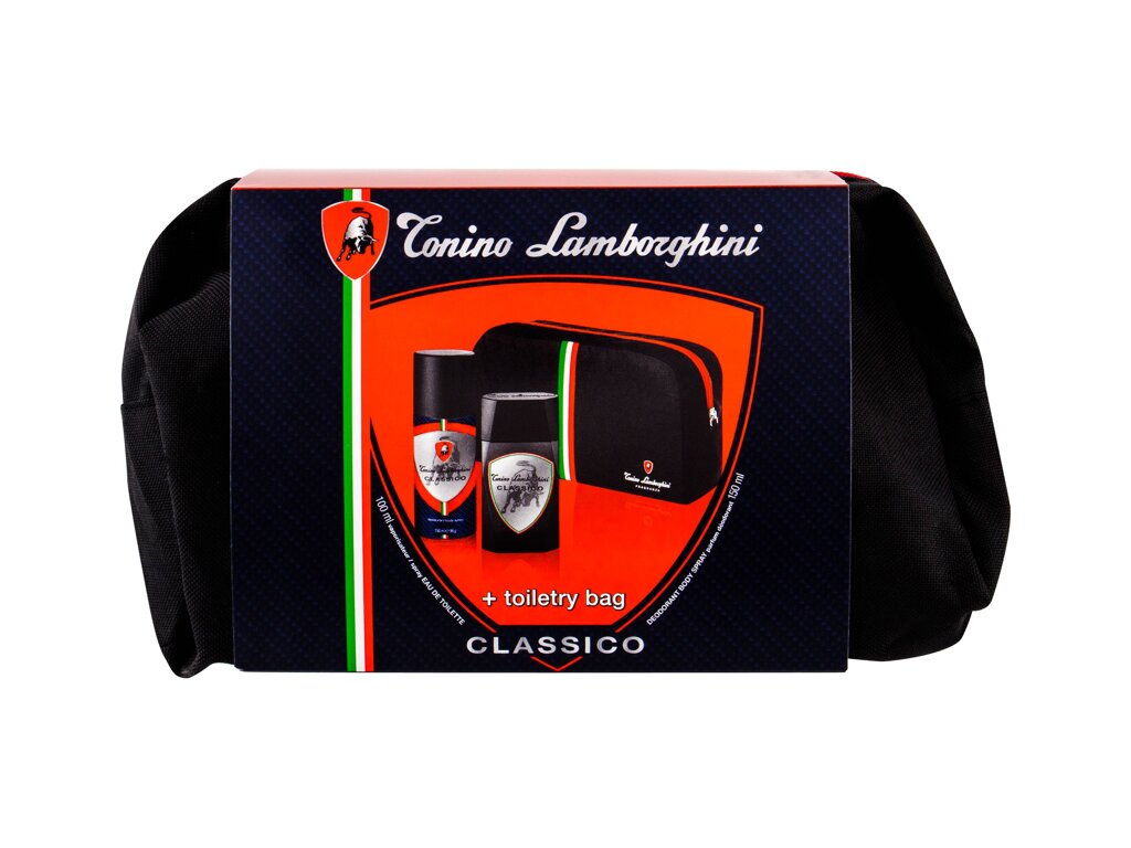 Lamborghini Classico 100ml Edt 100 ml + Deodorant 150 ml + Cosmetic Bag Kvepalai Vyrams EDT Rinkinys