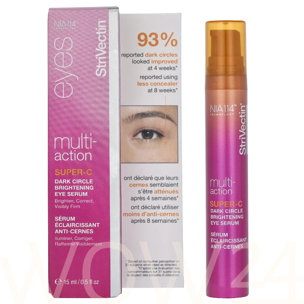 StriVectin Strivectin Super-C Dark Circle Brightening Eye Serum 15 ml natūrali veido odos priežiūros priemonė