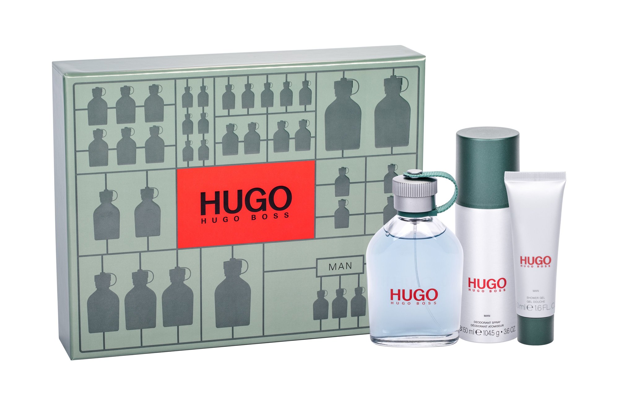 Hugo Boss Hugo Man 125ml Edt 125 ml + Deodorant 150 ml + Shower Gel 50 ml Kvepalai Vyrams EDT Rinkinys