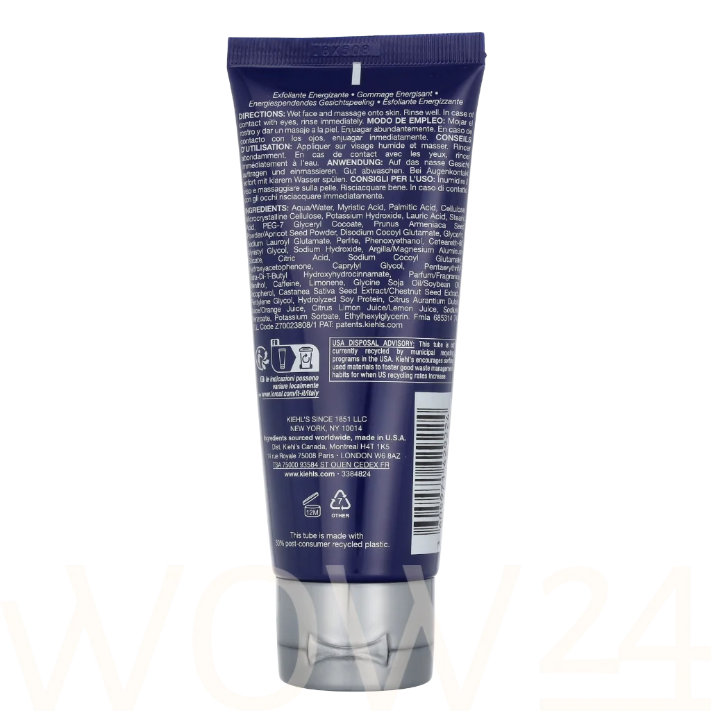 Kiehl's Kiehl's Men Facial Fuel Energizing Scrub 100 ml pilingas
